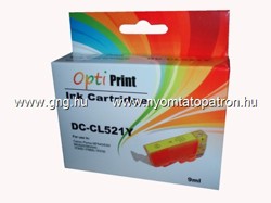 Canon CLI-521 Sárga Tintapatron Comp. Opti Print Chipes