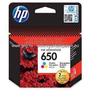 HP 650 C (CZ102AE No.650) Színes Tintapatron EREDETI